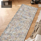 2'6'' x 8' Washable Area Rug - Low Pile Soft Vintage Indoor Rug for Living, Dining or Bedroom - Lightweight Carpet with Non-Slip Backing - Foldable for Easy Placement, Multi