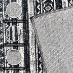 RUGSURE Washable Area Rugs 4' x 6' - 1/6 Thick - Moroccan-Inspired -Stain & Water Resistant Non-Slip - Resistant Rug for Living Room, Bedroom, Nursery, Pet & Child Friendly (Black)