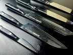 Kitory Damascus Santoku Knife 7", for bigger or larger hands, Kitchen Knife with VG10 67 Layers Super Steel- Black G10 Handle-Gift Box Included, 2024 Gifts For Women and Men